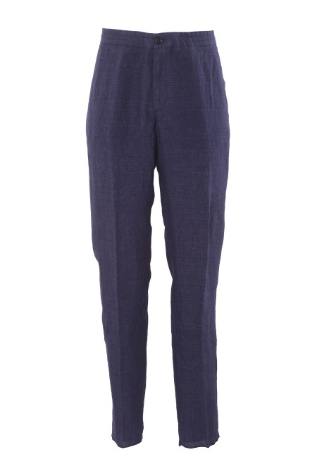 Shop ZEGNA  Trousers: Zegna linen trousers.
Zip and button closure.
American side pockets.
Rear welt pockets.
Composition: 100% linen.
Made in Romania.. UDI32A7 TT11-B09